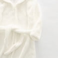 thumbnail image 6 of Gibobby Toddler Kids Soft Flannel Bathrobe,Thickened Warm Hooded Sleep Robe with Waist Tie,Plush Cozy Loungewear for Fall Winter for Boys Girls 2-12T Toddler Pajamas,White,Size 13-14T, 6 of 6