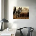 thumbnail image 3 of COMIO  Wolf Canvas Print Wall Art Wild Animal Painting Picture Stretched and Framed for Living Room Bedroom Bathroom, 3 of 4