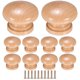thumbnail image 1 of Uxcell 10-Pack Pomos de Armario de Cocina, Tirador Redondo de Madera Sólida de 1-5/16 In(33mm), Hardware de Pomo de Cajón [Color Madera], 1 of 1