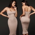 thumbnail image 3 of Douhoow Summer Women Bodycon Dress Slim Sleeveless V-Neck Dress Clubwear Pencil Dress, 3 of 6