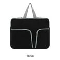 thumbnail image 2 of Laptop Sleeve Waterproof Computer Case Portable Bag Pocket Carrier Pouch Protector Reusable Compartments Business Storage Black 14inch, 2 of 9