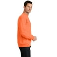 thumbnail image 3 of Port & Company PC78 Mens Core Fleece Crewneck Sweatshirt, Neon Orange - 2XL, 3 of 6