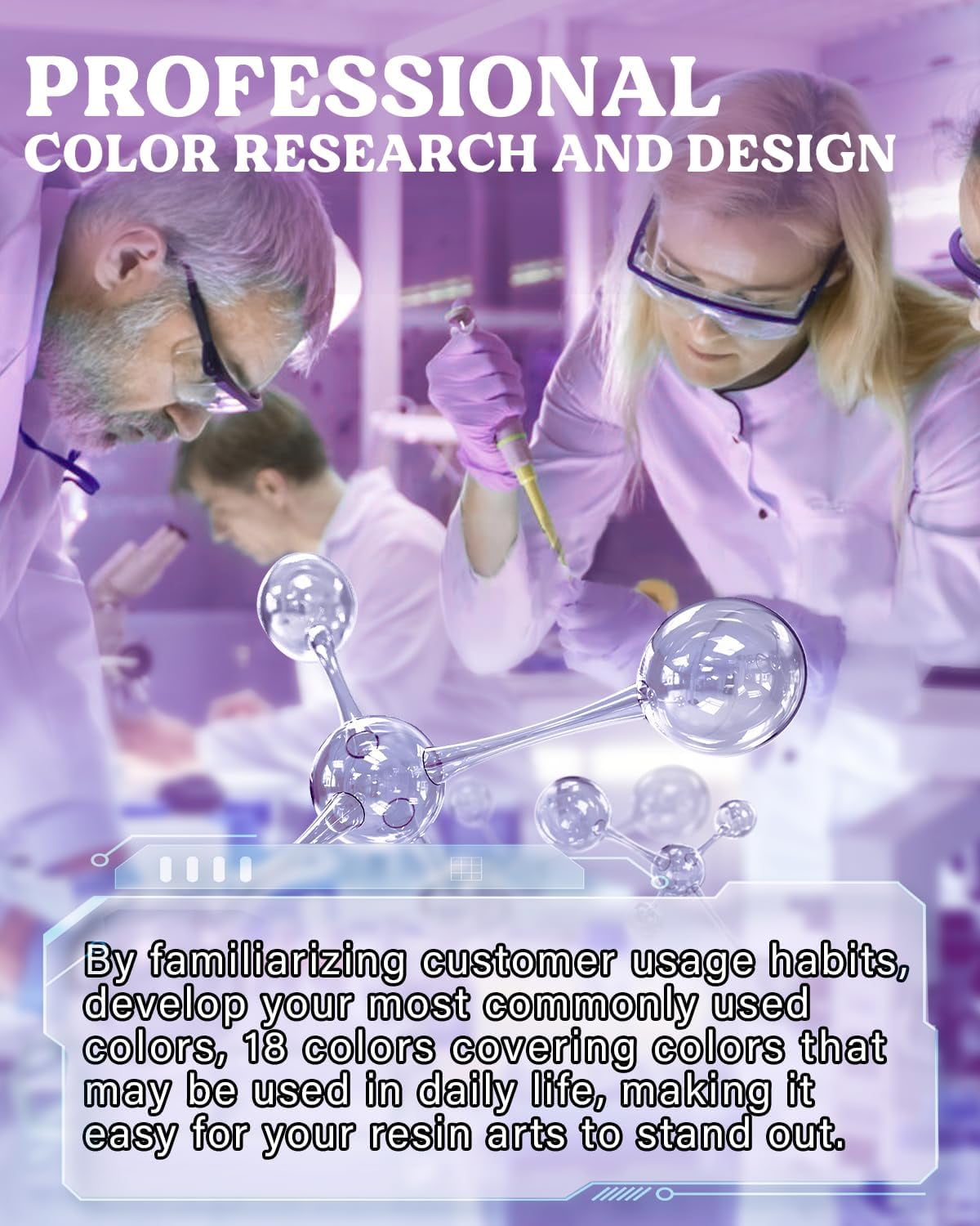 LET'S RESIN UV Resin,18 Dark Colored UV Resin, Odorless & Low Shrinkage UV Color Resin with Vibrant Colors, Black and White UV Resin Kit for Crafts, Jewelry Making, Colored Resin Casting and Coating