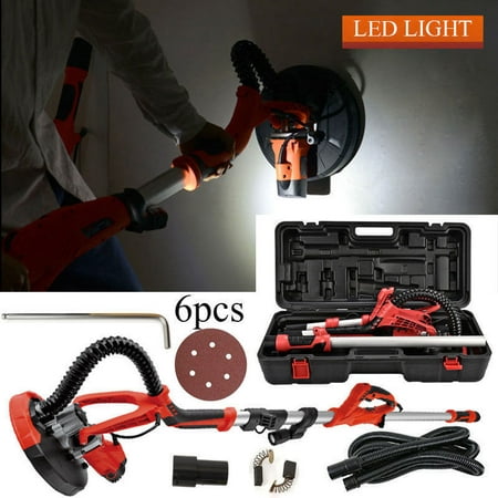 UBesGoo 750W Electric Drywall Sander, Variable Speed Power Sanding Tool w/ Extendable Foldable Handle LED Light Tool (Best Sander For Refinishing Cabinets)