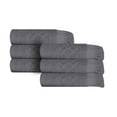 thumbnail image 3 of Superior Rolla Cotton Geometric Soft Hand Towel Set of 6, Grey, 3 of 12