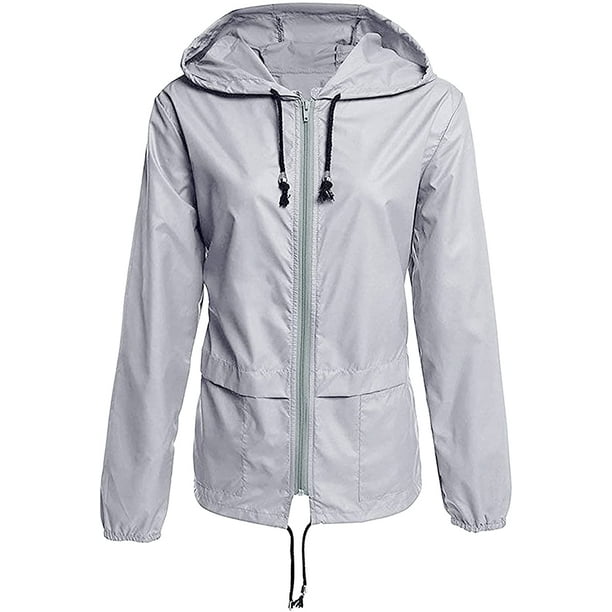 Rain Jackets for Women Waterproof Plus Size Packable Raincoat