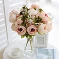thumbnail image 6 of Peonies Artificial Flowers, Faux Peony Flowers Real Touch Fake Silk Bouquet for Arrangements Dining Table Centerpieces for Kitchen Bridal Wedding Party (1 Pack, Light Pink), 6 of 9