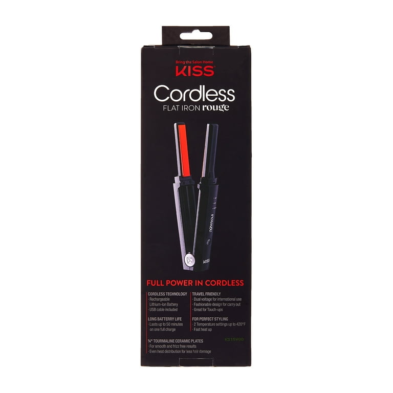 Kiss cordless top flat iron rouge