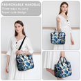 thumbnail image 6 of OBREWU Blue Pioneer Flower Women's Insulated Leakproof Large Lunch Bag, Oxford Cloth, 6 of 7