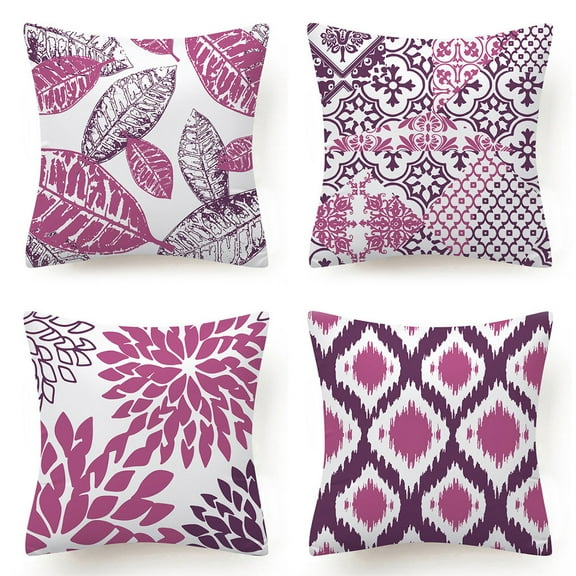 Set of 4 Decorative Throw Pillow Cases Cushion Covers for Home Sofa Office,18in*18in