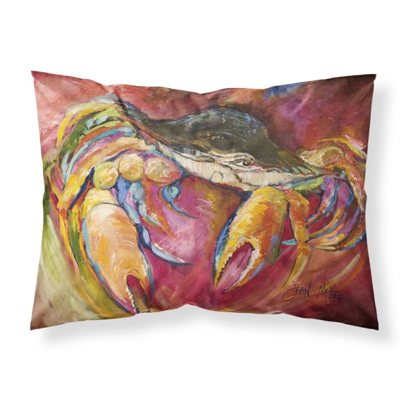 Carolines Treasures JMK1105PILLOWCASE Blue Crab Stars Fabric Standard Pillowcase Standard multicolor