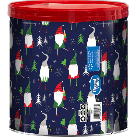 Great Value Holiday Popcorn Tin, They Are Elveswhere Design, 3 Flavors, 21 oz