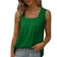 thumbnail image 3 of Playeras,Blusas y Tops,Ropa para Mujer Gráfico camisetas sin mangas para las mujeres Tops de verano para mujer Cuello cuadrado Suelto Casual Manga corta (Green, XXXL), 3 of 7