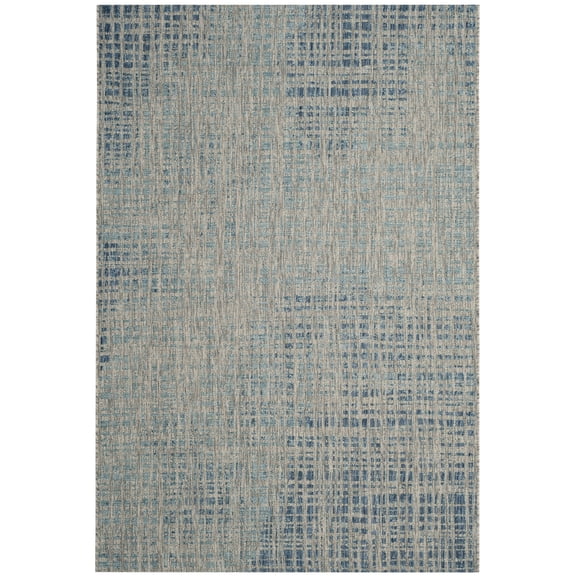 Safavieh Courtyard Eamon Abstract Indoor/Outdoor Area Rug, Gray/Navy, 5'3" x 7'7"
