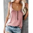 thumbnail image 3 of Womens Summer Tops Women Sleeveless Vest Casual Solid T-Shirt Button Summer Tank Tops Shirt Shirts for Women, 3 of 3