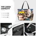 thumbnail image 3 of Daiia Playful Cat Beach Travel Bag - Water-Resistant Beach Bag, Lightweight Tote with 7 Pockets for Women and Men - Gym,Pool,Camping,Reusable Grocery Bag, 3 of 7