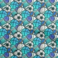 thumbnail image 1 of oneOone Polyester Spandex Turquoise Blue Fabric Sports Basket & Football Diy Clothing Quilting Fabric Print Fabric By Yard 56 Inch Wide, 1 of 4
