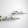 thumbnail image 1 of vidaXL Floating Wall Shelves 2 pcs Grey 80x23.5x3.8 cm MDF, 1 of 5