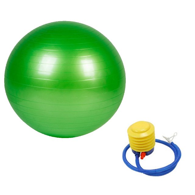 Toystoory KOGOTA Fitness PVC Anti-explosión Yoga Ejercicio Pelota Estabilidad Antideslizante Pelota Equipo de ejercicio Uniforme atlético Verde 55cm+inflador