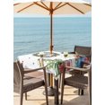 thumbnail image 2 of Outdoor Tablecloth with Umbrella Hole and Zipper, Merry Christmas Square Table Cloth 60x60 Inch Waterproof Tablecloth, Winter Cactus Xmas Star Pine Branches Picnic Table Cover for Patio Camping, 2 of 7