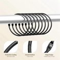 thumbnail image 2 of Shower Curtain Rings, Shower Curtain Rings Rust Proof, Gold, 2 of 5