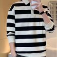 thumbnail image 4 of Polos para hombre, sudaderas casuales holgadas de manga larga para hombre, poliéster, talla S, camisetas de marca alta con cuello XXL, jersey Y2k normal, 4 of 4