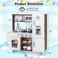 thumbnail image 3 of Costway Kids Kitchen Playset Pretend Play Kitchen Toy with Realistic Sounds & Lights, 3 of 10