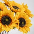 thumbnail image 3 of Viworld 10Pack Artificial Sunflower Flowers Long Stem Fake Silk Sunflowers Bouquets for Home Office Party Wedding Christmas Craft Decor (Gold), 3 of 7