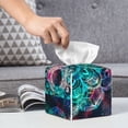 thumbnail image 6 of Kdxio Watercolor Mandala Print Tissue Box Cover,Square Decorative PU Leather Facial Paper Case Organizer Holder Dispenser for Bathroom,Night Stands,Desk,Car 5.2''X5.2''X5.2'', 6 of 8
