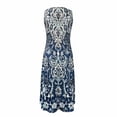 thumbnail image 3 of ZEHJUHAN Women's Sleeveless A-Line Sundress with Print Flowy Summer Maxi Beach Wide Strap Vacation Dress Pattern 1，S, 3 of 4
