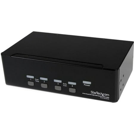StarTech.com 4-Port Dual DVI USB KVM Switch with Audio and USB 2.0