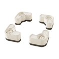 thumbnail image 3 of jifeng 4 Pieces Anti Vibration Pads Compact Avoids Moving Non Slip Support Feet Mat White, 3 of 9