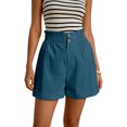thumbnail image 7 of Utoimkio High Waist Button Shorts for Women Casual Paper Bag Waist Summer Shorts with Pockets, 7 of 7
