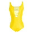 thumbnail image 4 of Bathing Suit For Women- "Women's Chic Neck Swimsuit Color Straps Open Back Triangle Design", Bikini Femme, 4 of 5