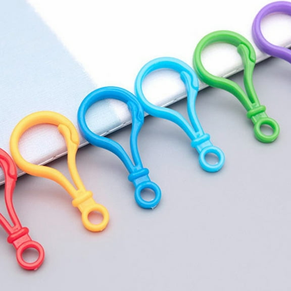 SEWCHICS 100Pcs Keychains Bulk Assorted Color Keychain Clips Store Keys Crafts