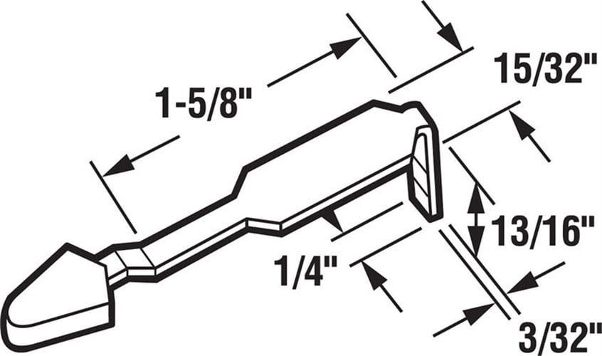 PrimeLine Steel Indoor and Outdoor Patio Door Lock Lever