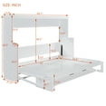 thumbnail image 2 of Harper & Bright Designs Full Murphy Bed Wall Bed with Hydraulic Lift, Wood Full Size Cabinet Bed Folding Wall Bed with Desk for Guest Room Office, White, 2 of 14