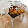 thumbnail image 2 of nygtbtfer  Colorful Retro Sunflower  Tablecloth Washable Wrinkle Free Table Cloths Cover Mat Lace for Parties Dining Room Kitchen Holiday Elastic Edge White, 2 of 7
