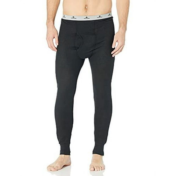 Indera Men's Traditional Long Johns Thermal Underwear Pant, Black, 3X