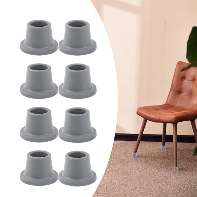 BELOVING 8 Pieces Shower Chair Feet Gray Shower Chair Leg Tips for Tub Transfer Bench