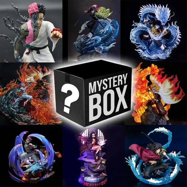 Figura de Demon Slayer, caja misteriosa de Kimetsu Yaiba, el mejor regalo de Anime, figura de animador, caja de la suerte512