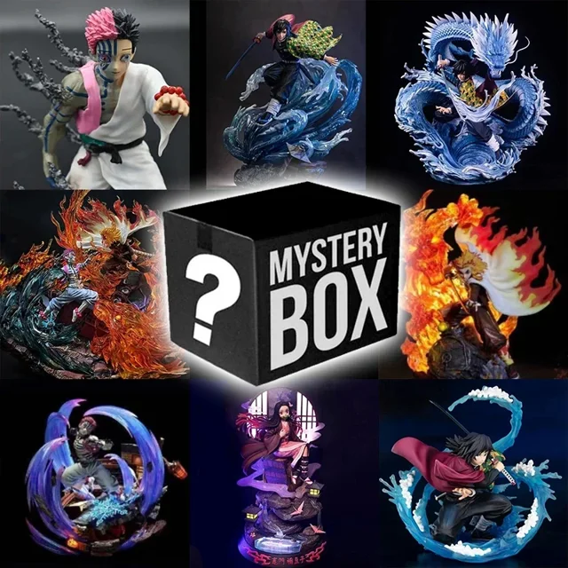 Figura de Demon Slayer, caja misteriosa de Kimetsu Yaiba, el mejor regalo de Anime, figura de animador, caja de la suerte511