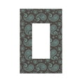 thumbnail image 1 of DouZhe 1-Gang Decorator/Rocker Wallplate, Arabesque Ethnic Style Paisley Floral Decorative Wall Plates, 1 of 7