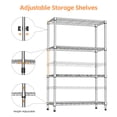 thumbnail image 2 of M MZG Estantes de Almacenamiento de Acero de 4 Niveles de Alta Resistencia, Estante de Metal con Estantería de Alambre para Despensa, Cocina, Hogar U Organización de Oficina 1000LBS, Cromo, 29.5" Anc, 2 of 7