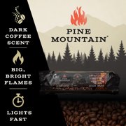 Pine Mountain Dark Roast Coffee Scented Fire Log, Single Log