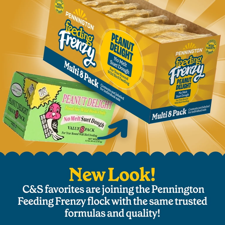 Pennington Feeding Frenzy Peanut Delight Value Pack, 8 Suet Cakes