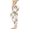 thumbnail image 3 of DISNIMO Penguin Rainbow Printed High Waisted Workout Leggings for Women, Casual Yoga Pants Leggings Tummy Control Workout Yoga Pants for Sport Gym, White, M, 3 of 6