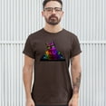 thumbnail image 3 of Tee Hunt Dj Kitty T-shirt Rainbow Cat Funny Animal Lovers Music Men's Tee, Brown, XX-Large, 3 of 5