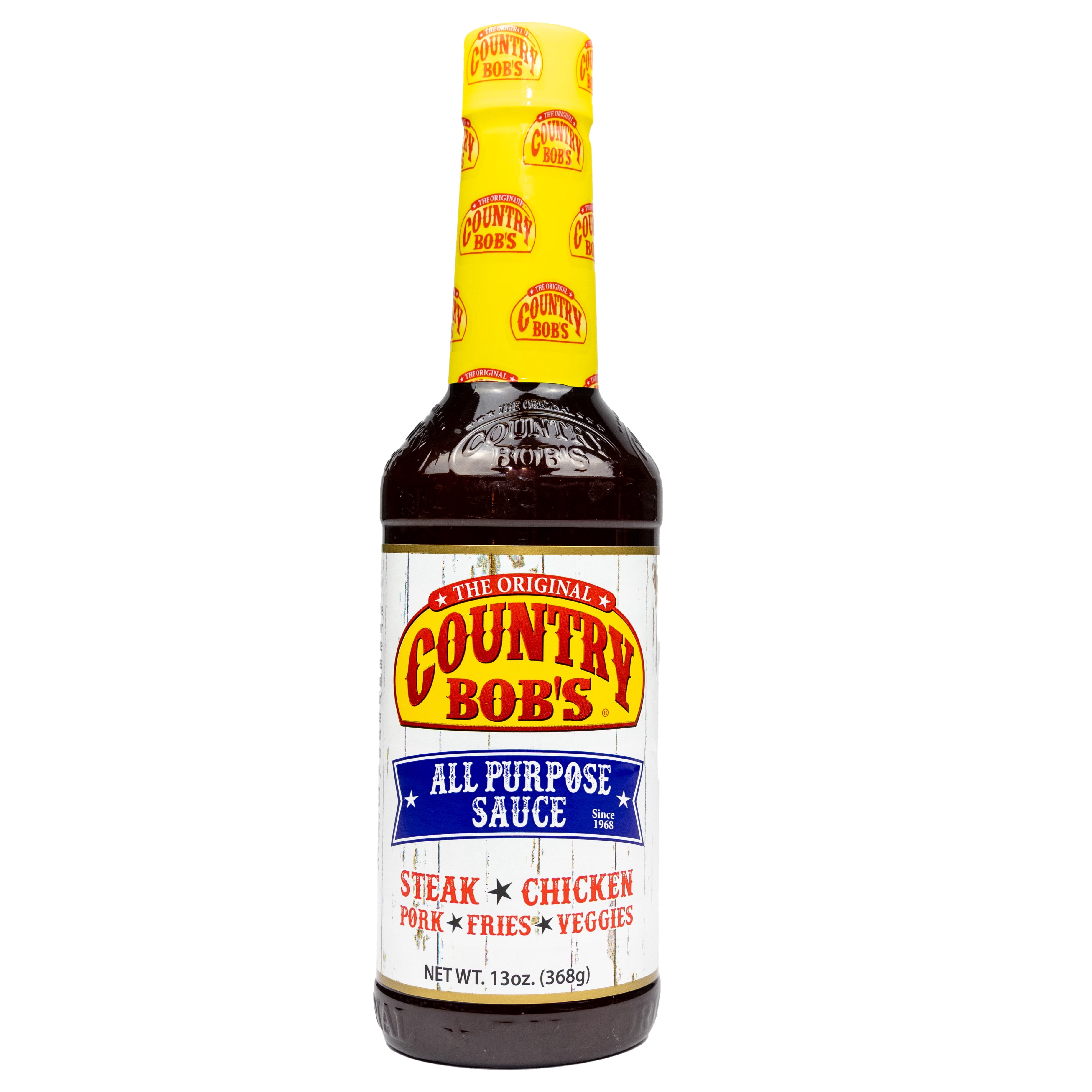 (12 pack) Country Bob’s All Purpose Sauce, The Original, 13 oz Bottle, No Allergens