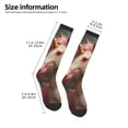 thumbnail image 2 of Honeii Haired White Horse Print Long Socks,Novelty Design Socks Gift for Men and Women,Crew Socks,Calf Socks, 2 of 6